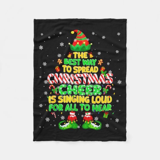 Couverture Polaire The Way To Spread Christmas Elf Xmas Boys Mens Kid (Devant)