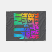 Couverture Polaire The World Is Better With You In It Mental Health A (Devant (Horizontal))