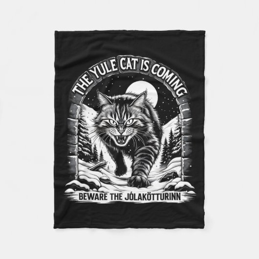 Couverture Polaire The Yule Cat Is Coming Beware Jolakotturinn Quote  (Devant)