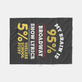 Couverture Polaire Théâtre - Broadway Show Lyrics Cadeaux (Devant (Horizontal))