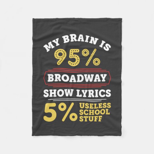 Couverture Polaire Théâtre - Broadway Show Lyrics Cadeaux (Devant)