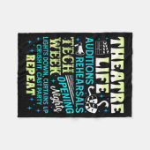 Couverture Polaire Theatre Nerd Actor Funny Musical Theater Geek Thes (Devant (Horizontal))