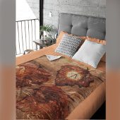 Couverture Polaire thème automne Feuille Terracotta