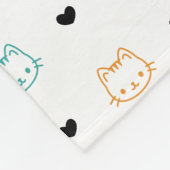 Couverture Polaire Thème de chat mignon (Coin)