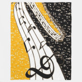 Couverture Polaire Thème de musique d'or (Devant)