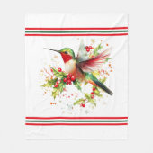 Couverture Polaire Thème de Noël festif Colibri (Devant)