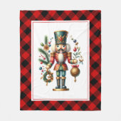 Couverture Polaire Thème de Noël Nutcracker Tartan (Devant)