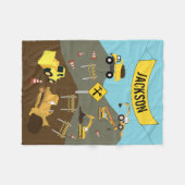 Couverture Polaire Thème du site des camions de construction (Devant (Horizontal))