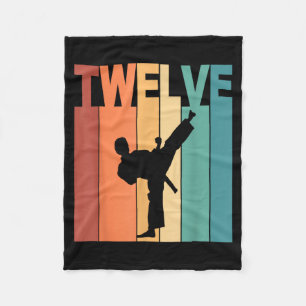 Couverture Polaire Thème Karaté Taekwondo 12 ans pour un 12ème annive