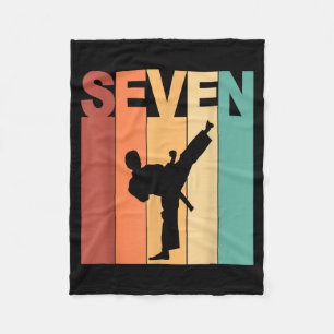 Couverture Polaire Thème Karaté Taekwondo 7ème Anniversaire 7 Ans