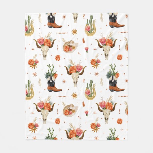 Couverture Polaire Thème occidental (Devant)