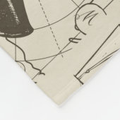 Couverture Polaire Thème pirate : motif nautique vintage. (Coin)