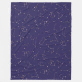 Couverture Polaire Thème Solareclipse étoile d'or céleste (Devant)