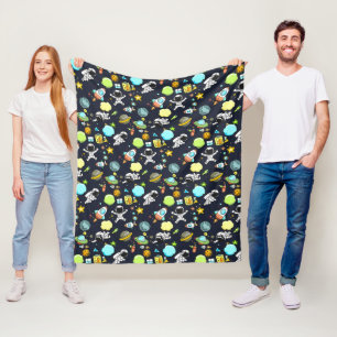 Couverture Polaire Thème spatial cool - Astronauts & Rocket Ships