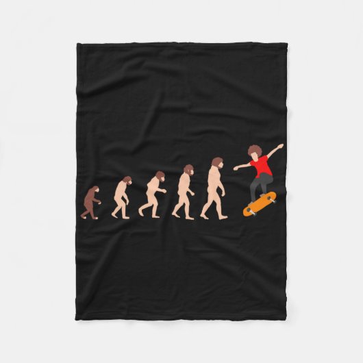 Couverture Polaire Théorie de l'évolution skateboard drôle (Devant)