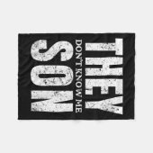 Couverture Polaire They Dont Know Me Son Bodybuilder Workout Gym Moti (Devant (Horizontal))