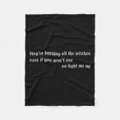 Couverture Polaire They're Burning All The Witches Apparel  (Devant)