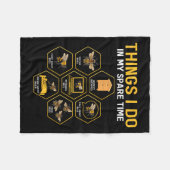 Couverture Polaire Things I Do In My Spare Time Bee Beekeeper Beekeen (Devant (Horizontal))