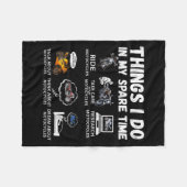 Couverture Polaire Things I Do In My Spare Time Biker Motorcycle Ride (Devant (Horizontal))