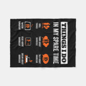 Couverture Polaire Things I Do In My Spare Time Funny Barbeque Grill  (Devant (Horizontal))