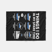 Couverture Polaire Things I Do In My Spare Time Funny Boating Boat En (Devant (Horizontal))
