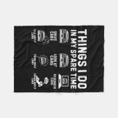 Couverture Polaire Things I Do In My Spare Time Funny Car Enthusiast (Devant (Horizontal))