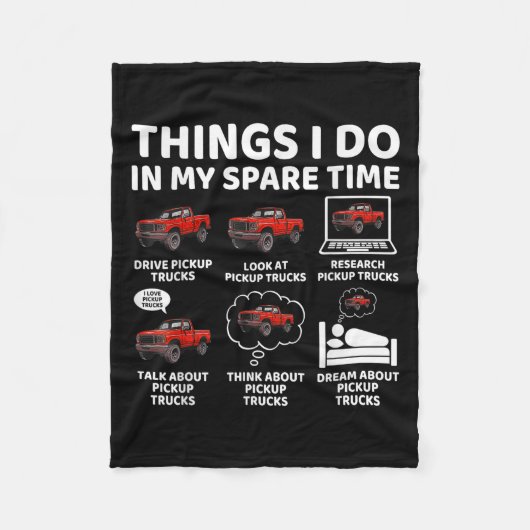 Couverture Polaire Things I Do In My Spare Time Funny Ckup Truck Love (Devant)