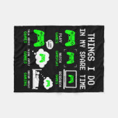 Couverture Polaire Things I Do In My Spare Time Gaming Funny Gamer Bo (Devant (Horizontal))