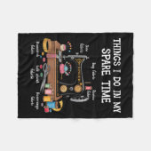 Couverture Polaire Things I Do In My Spare Time Sewing Machine Quilti (Devant (Horizontal))