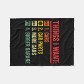 Couverture Polaire Things I Want Car Parts More Bigger Garage Mechani (Devant (Horizontal))