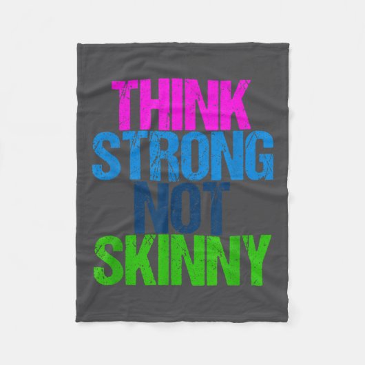 Couverture Polaire Think Strong Not Skinny Motivational Fitness (Devant)