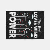 Couverture Polaire This Boy Loves Wind Wer, Windmill Turbine Technici (Devant (Horizontal))