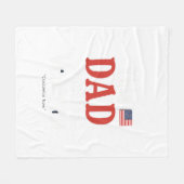 Couverture Polaire This Dad is a Veteran Blanket – Heartfelt Gift (Devant (Horizontal))