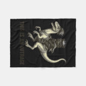 Couverture Polaire This Is An Outrage Funny Princess Cat Riding Dinos (Devant (Horizontal))