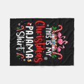 Couverture Polaire This Is My Christmas Pajama Flamingos Holiday Fun (Devant (Horizontal))