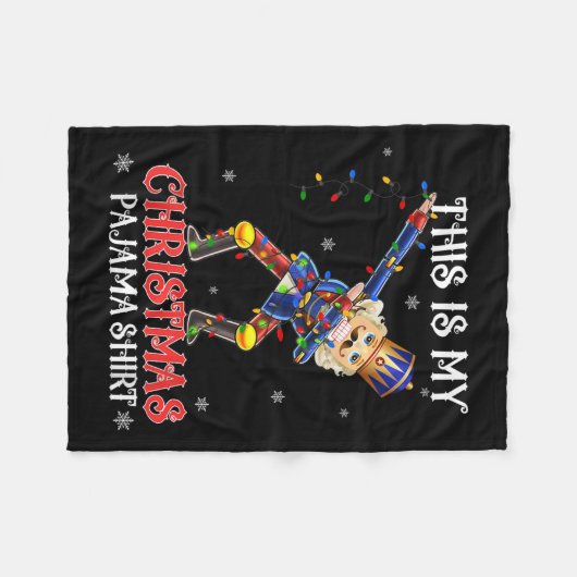 Couverture Polaire This Is My Christmas Pajama Shirt Dabbing Nutcrack (Devant (Horizontal))