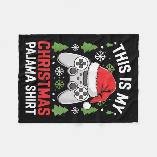 Couverture Polaire This Is My Christmas Pajama Shirt Gamer Teen Boy X (Devant (Horizontal))