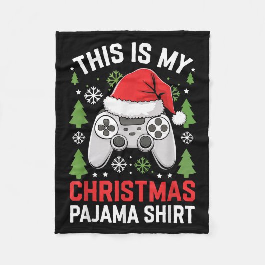Couverture Polaire This Is My Christmas Pajama Shirt Gamer Teen Boy X (Devant)