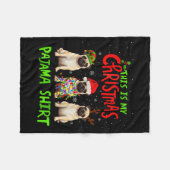 Couverture Polaire This Is My Christmas Pajama Shirt Pug Dog Funny Xm (Devant (Horizontal))