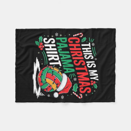 Couverture Polaire This Is My Christmas Pajama Volleyball Srt Xmas (Devant (Horizontal))