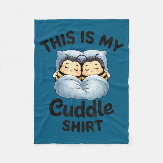Couverture Polaire This Is My Cuddle Shirt Cute Bee Couple Snuggle (Devant)