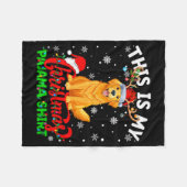 Couverture Polaire This Is My Golden Retriever Ugly Christmas Pajama (Devant (Horizontal))