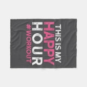 Couverture Polaire This Is My Happy Hour Workout - Motivational Gym G (Devant (Horizontal))