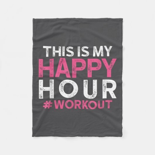 Couverture Polaire This Is My Happy Hour Workout - Motivational Gym G (Devant)