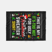 Couverture Polaire This Is My It's Too Hot For Ugly Christmas Sweater (Devant (Horizontal))