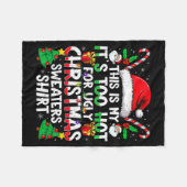 Couverture Polaire This Is My It's Too Hot For Ugly Christmas Sweater (Devant (Horizontal))
