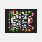 Couverture Polaire This Is My It's Too Hot For Ugly Christmas Sweater (Devant (Horizontal))
