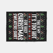 Couverture Polaire This Is My It's Too Hot For Ugly Christmas Sweater (Devant (Horizontal))