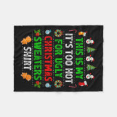 Couverture Polaire This Is My It's Too Hot For Ugly Christmas Sweater (Devant (Horizontal))
