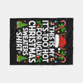 Couverture Polaire This Is My It's Too Hot Ugly Xmas Sweaters Funny C (Devant (Horizontal))